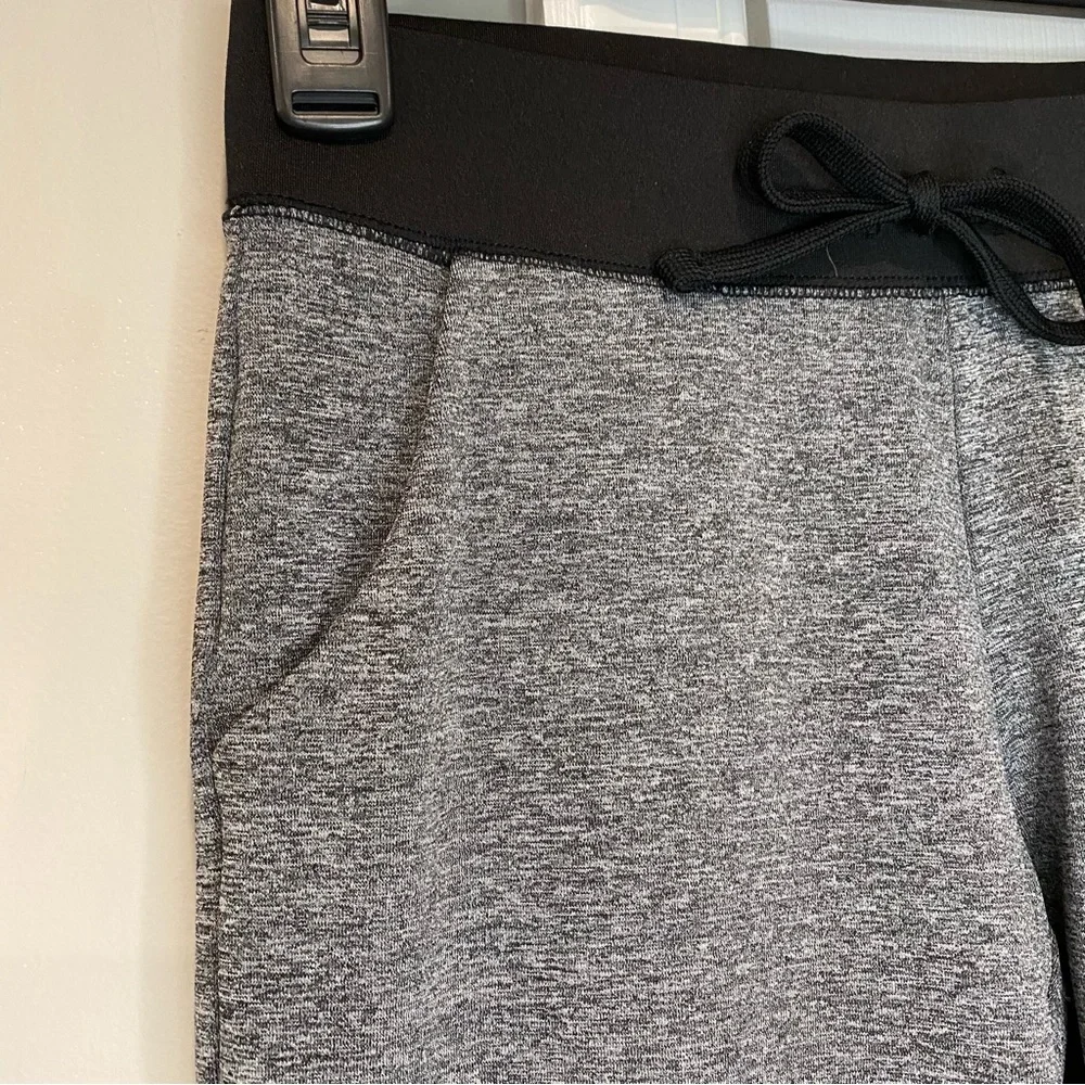 Justice Athletic Heathered Gray Black Jogger Pants Girls Size 10 Gym